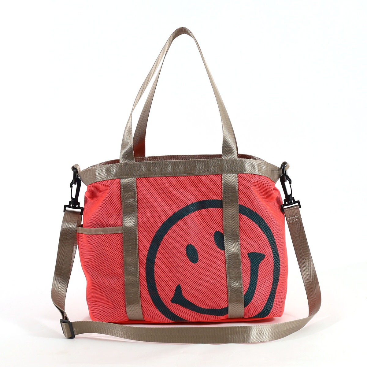 トートバッグ レディース COOCO クーコ SMILEY 2WAY A4 軽量 ショルダー 25131-11708 - 画像 (2)