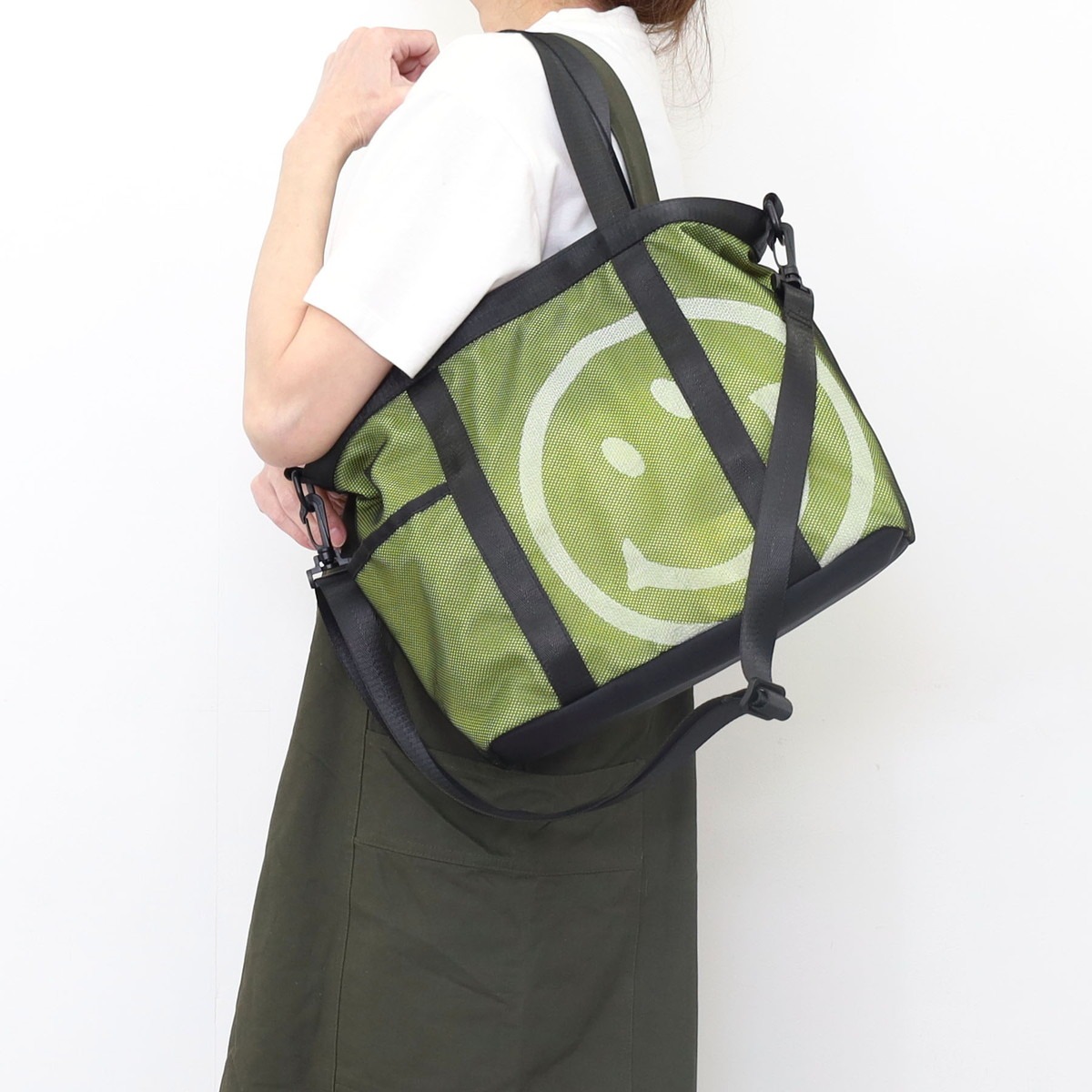 トートバッグ レディース COOCO クーコ SMILEY 2WAY A4 軽量 ショルダー 25131-11708 - 画像 (7)