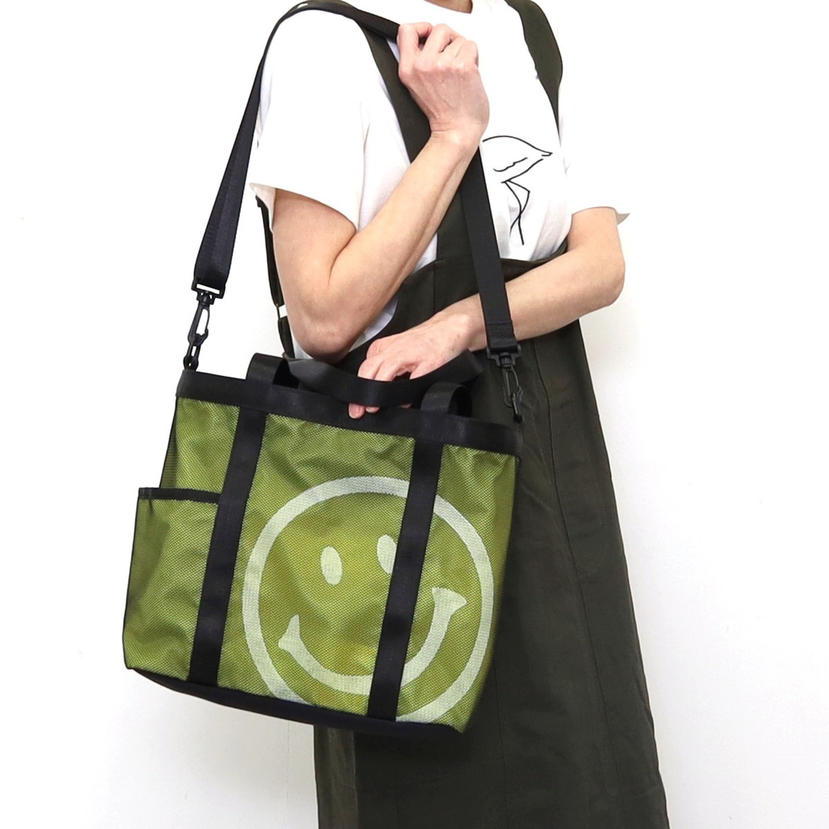 トートバッグ レディース COOCO クーコ SMILEY 2WAY A4 軽量 ショルダー 25131-11708 - 画像 (8)